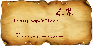 Liszy Napóleon névjegykártya